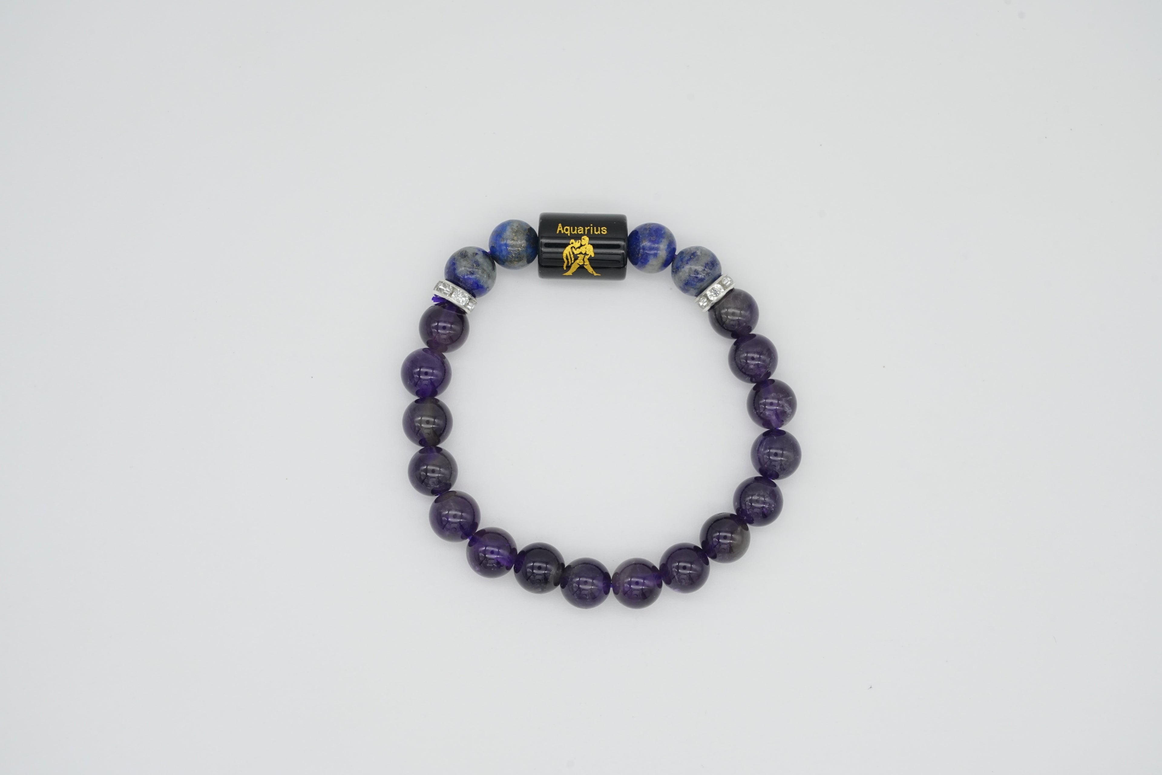 Aquarius Amethyst And Lapis Lazuli Bracelet