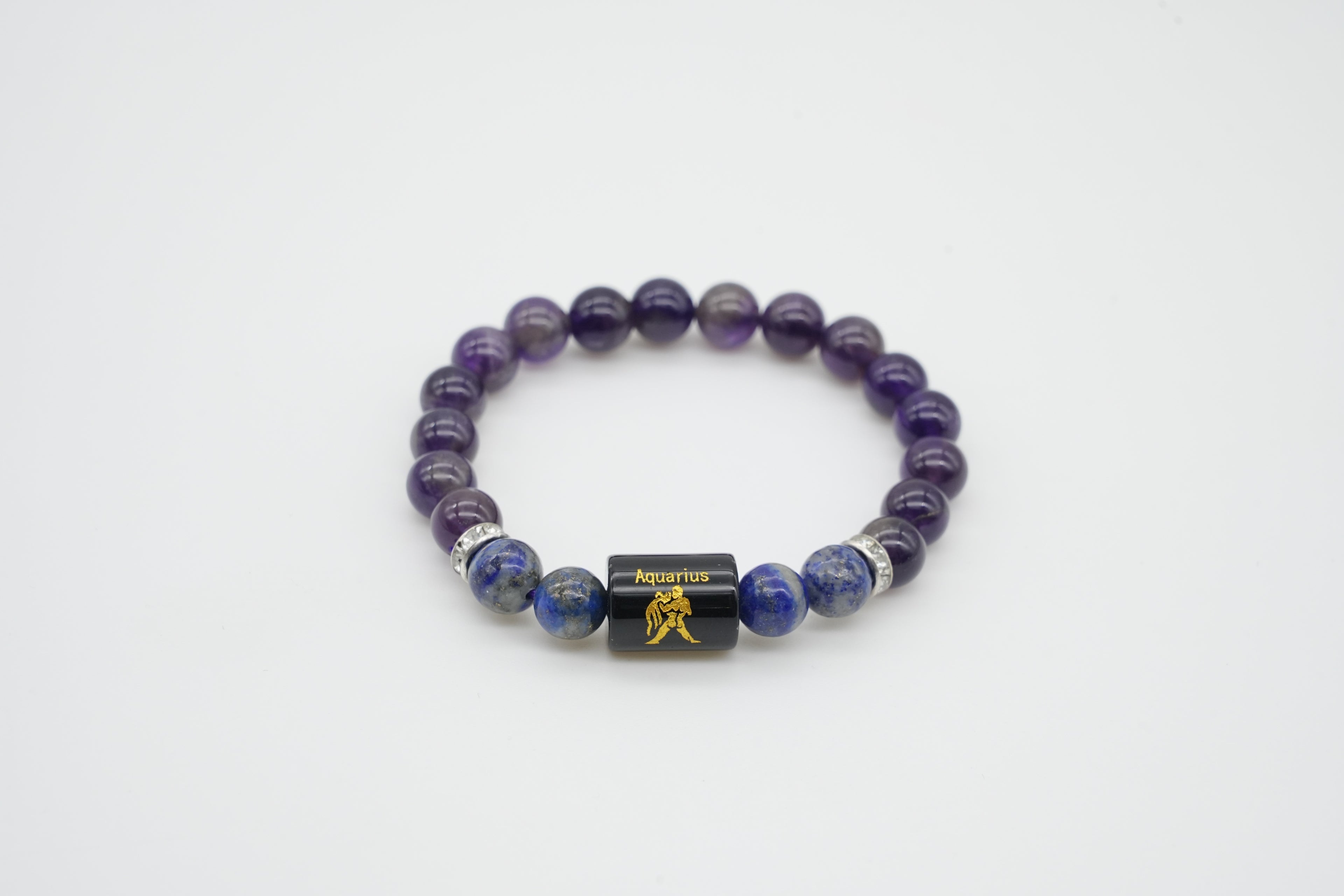 Aquarius Amethyst And Lapis Lazuli Bracelet