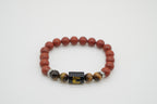 Aries Red Jasper And Tiger Eye Bracelet