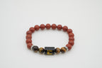 Aries Red Jasper And Tiger Eye Bracelet