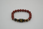Aries Red Jasper And Tiger Eye Bracelet
