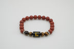 Aries Red Jasper And Tiger Eye Bracelet