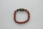 Aries Red Jasper And Tiger Eye Bracelet