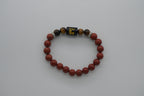 Aries Red Jasper And Tiger Eye Bracelet