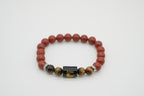Aries Red Jasper And Tiger Eye Bracelet