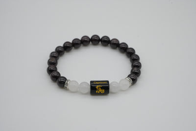 Capricorn Black Tourmaline And Moonstone Bracelet