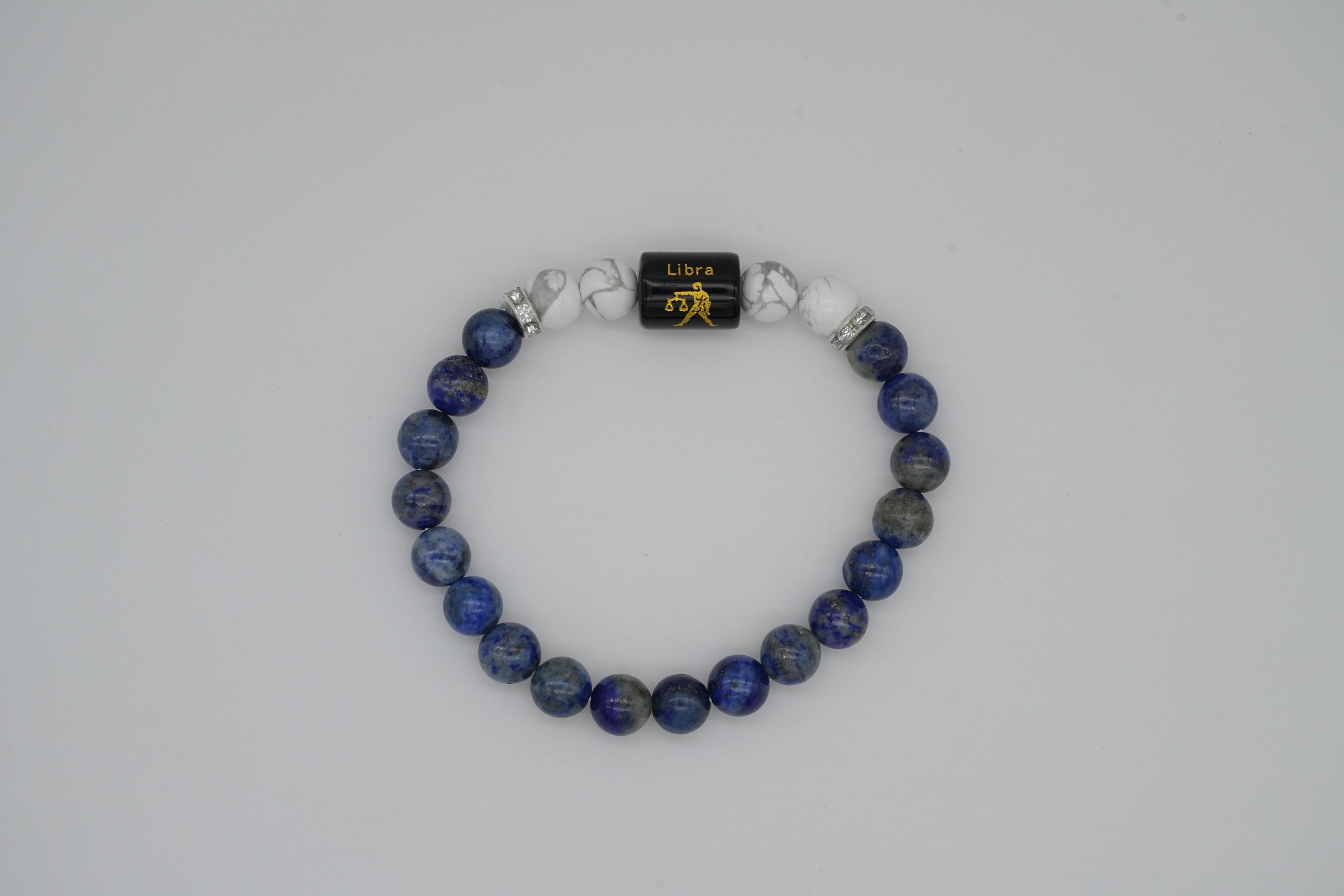 Libra Lapis Lazuli And Howlite Bracelet