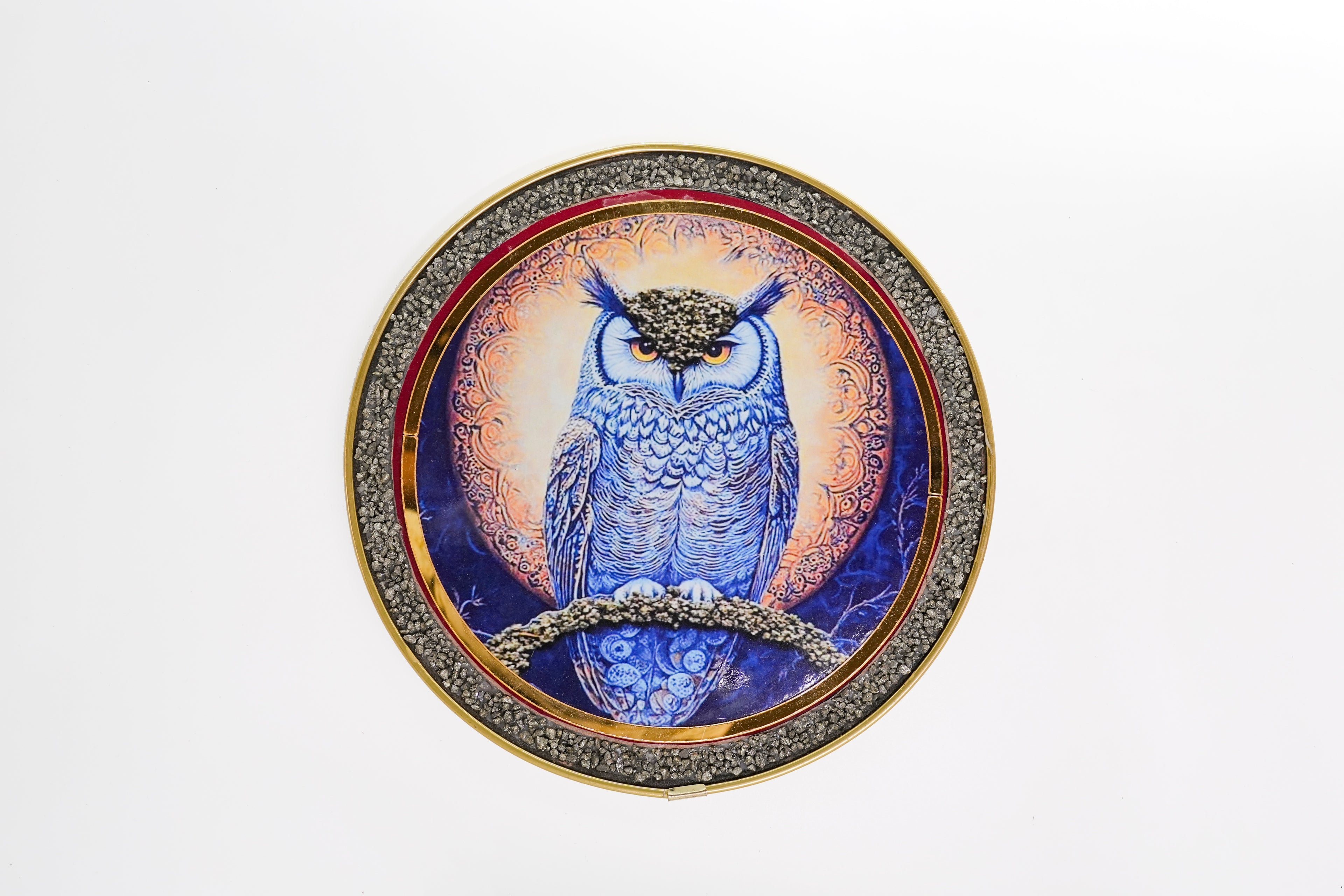 Owl Pyrite Wall Frame