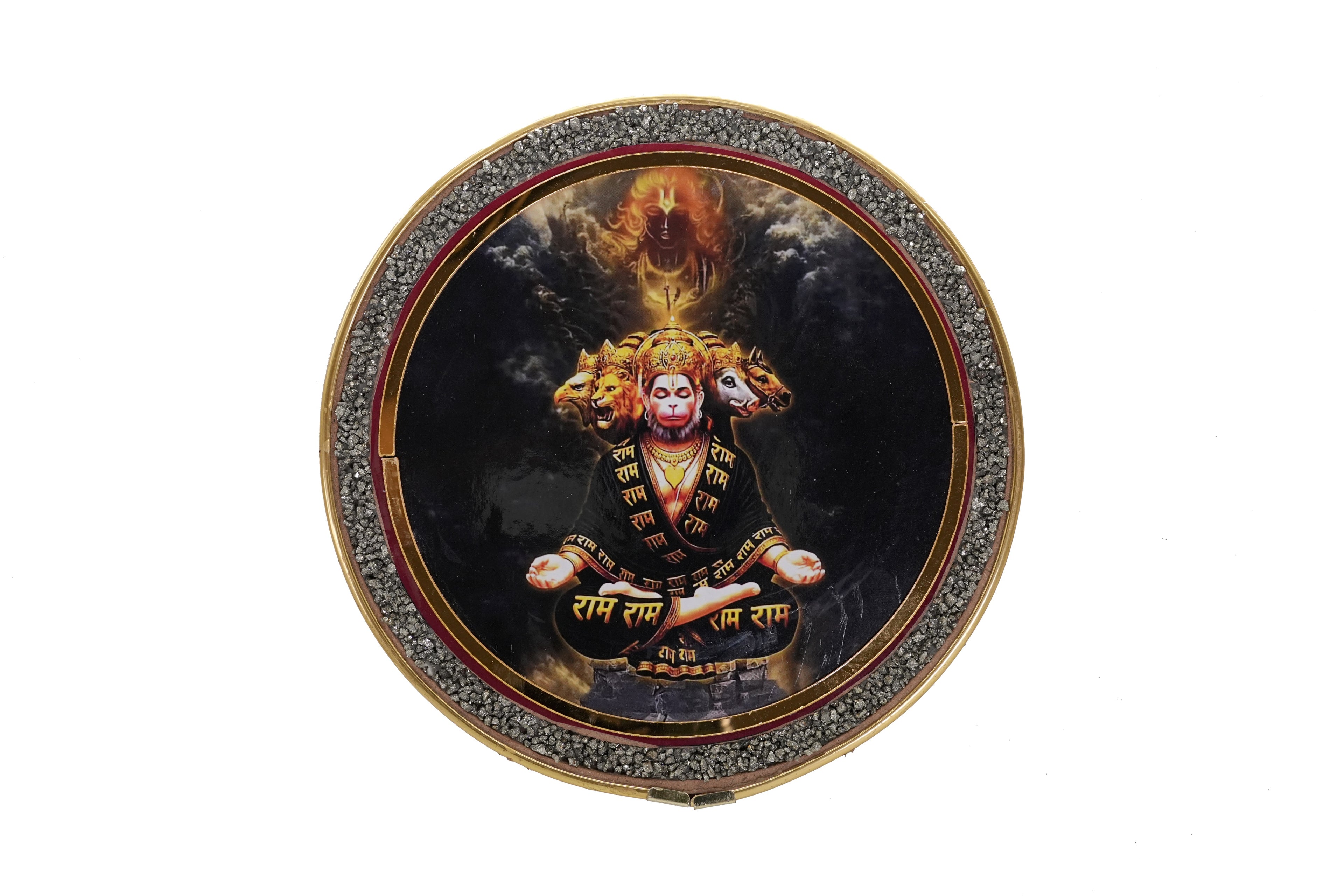 Panchmukhi Hanumanji Pyrite Wall Frame