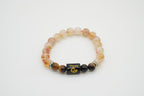 Pisces Rutilated Quartz And Tiger Eye Bracelet