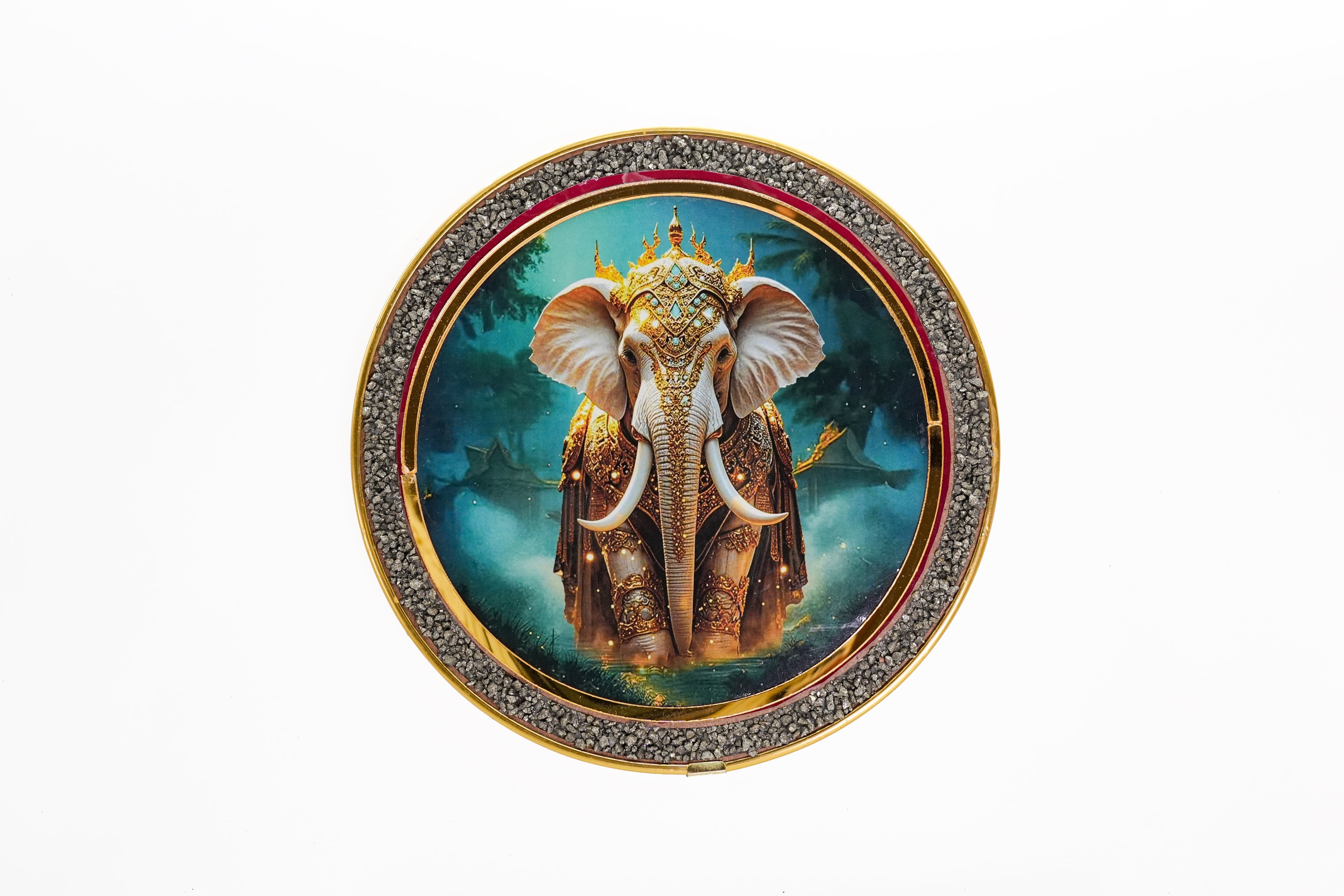 Royal Elephant Pyrite Wall Frame
