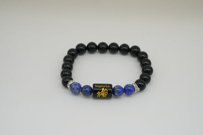 Sagittarius Black Onyx And Lapis Lazuli Bracelet