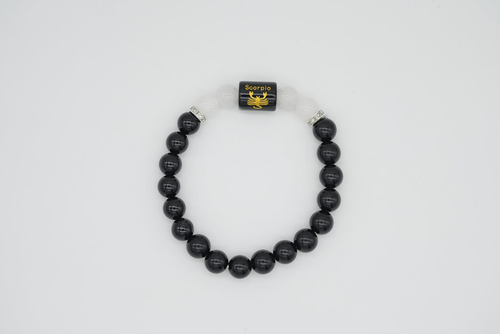 Scorpio Black Onyx And White Moonstone Bracelet