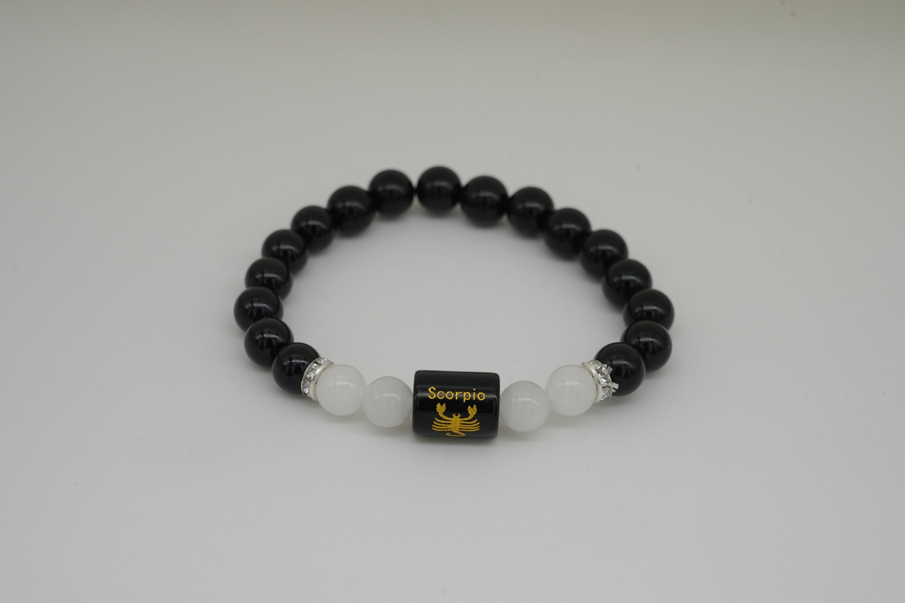 Scorpio Black Onyx And White Moonstone Bracelet