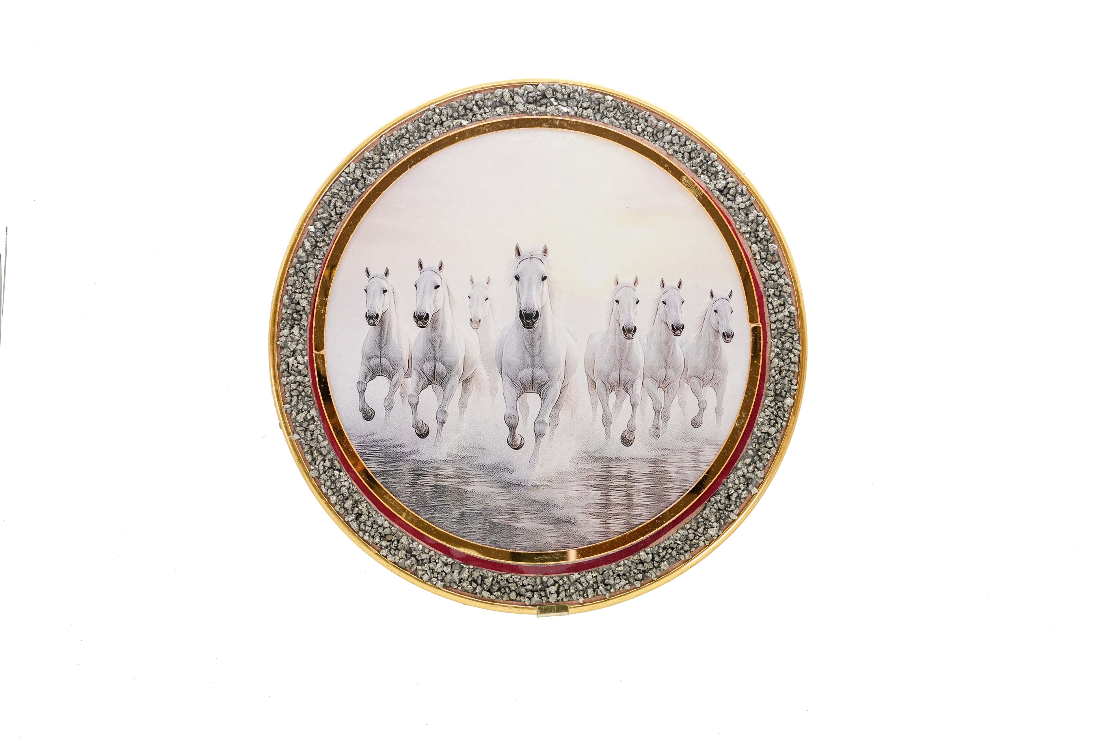Seven Horses Pyrite Wall Frame