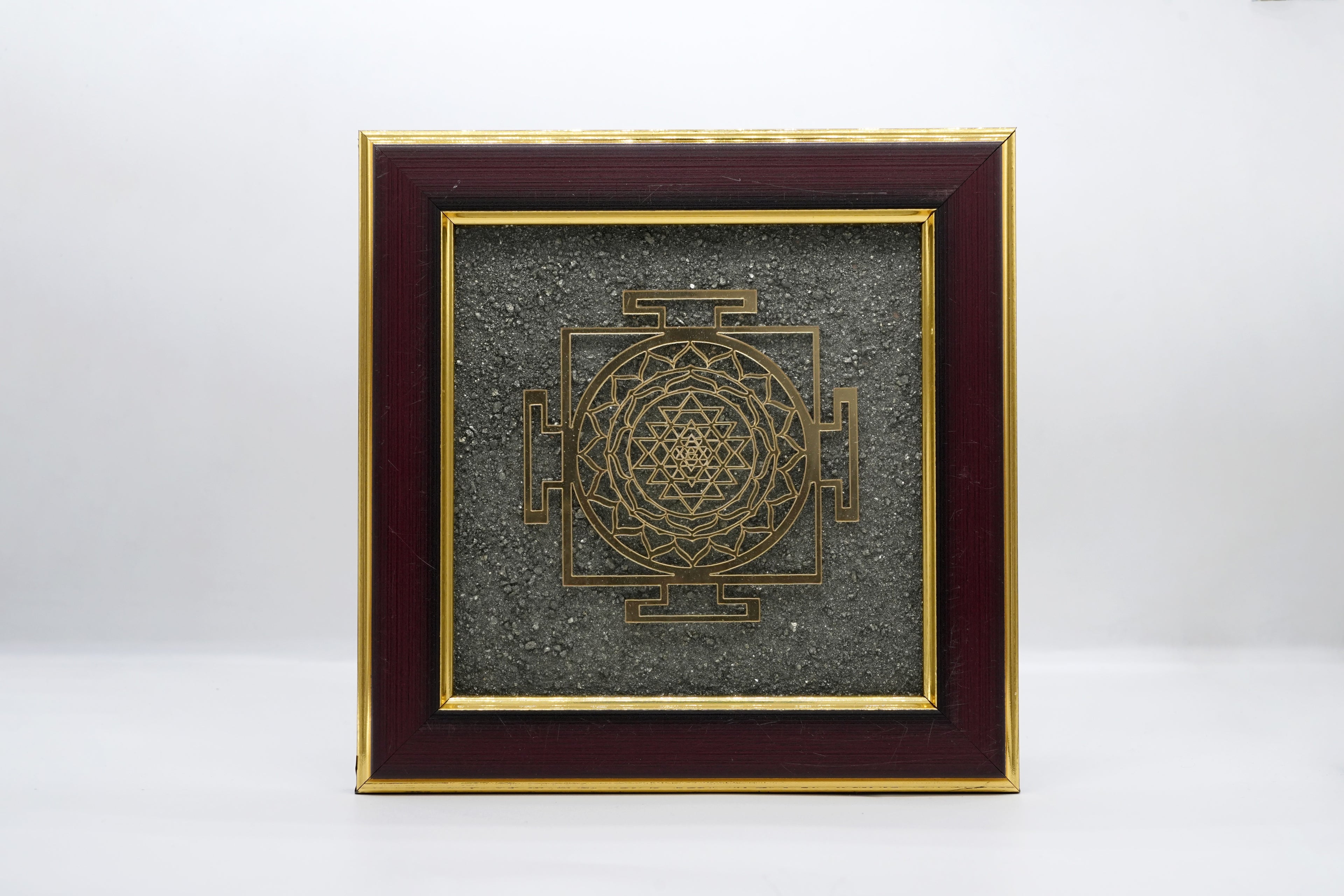 Sri Yantra Pyrite Wall Frame 1