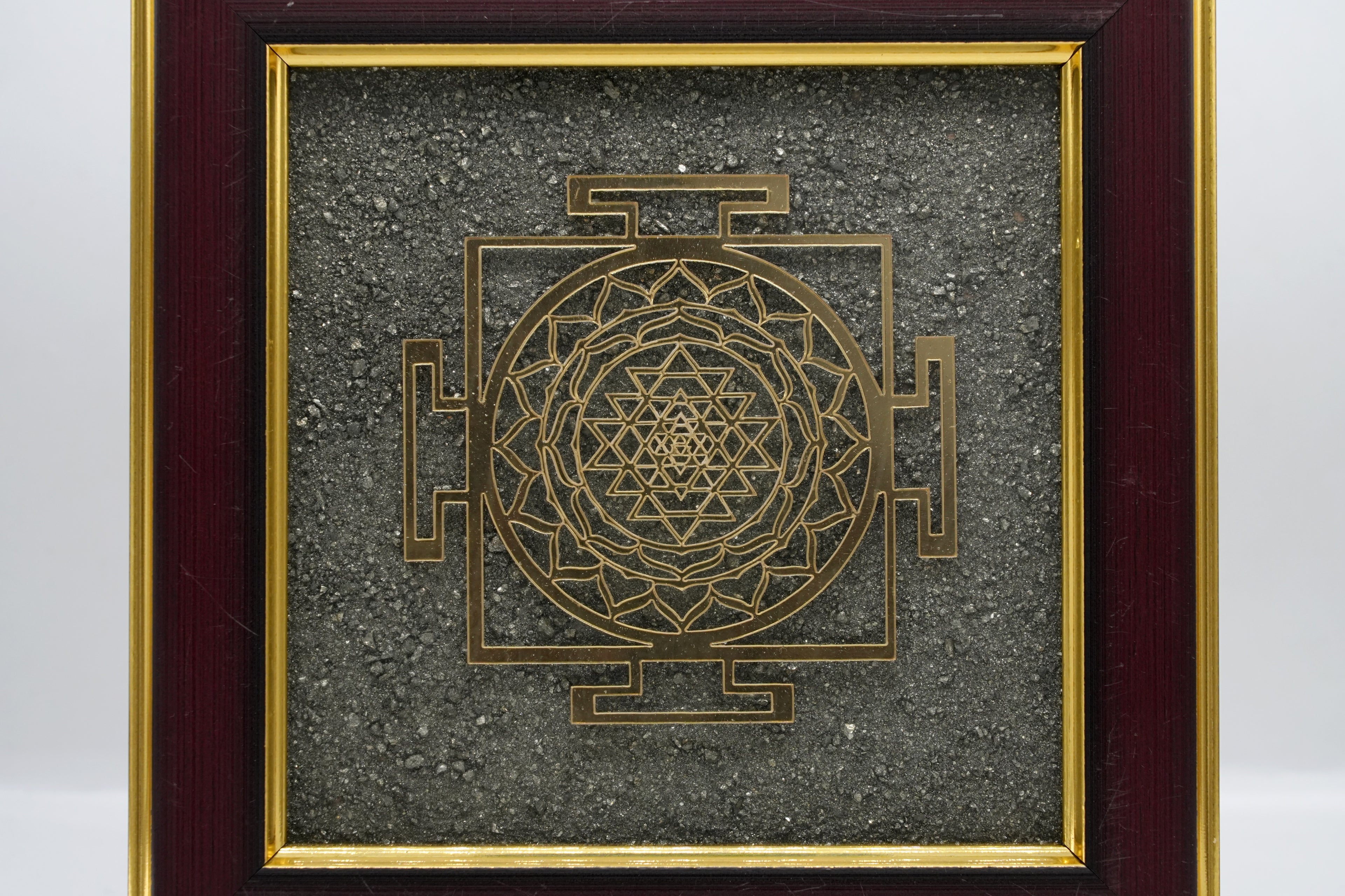 Sri Yantra Pyrite Wall Frame 1