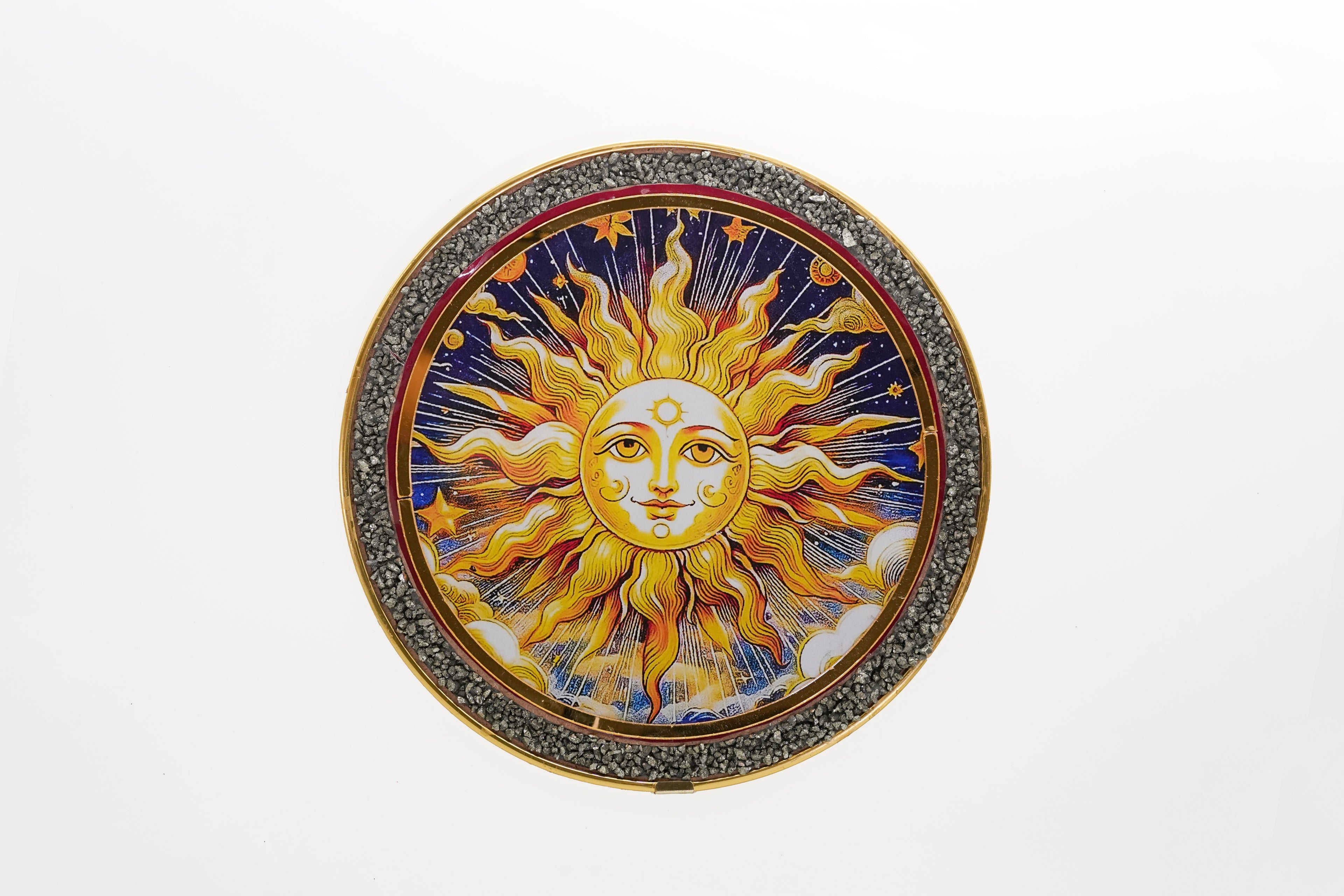Sun Face Pyrite Wall Frame