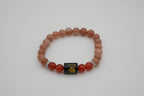 Taurus Peach Aventurine And Carnelian Bracelet