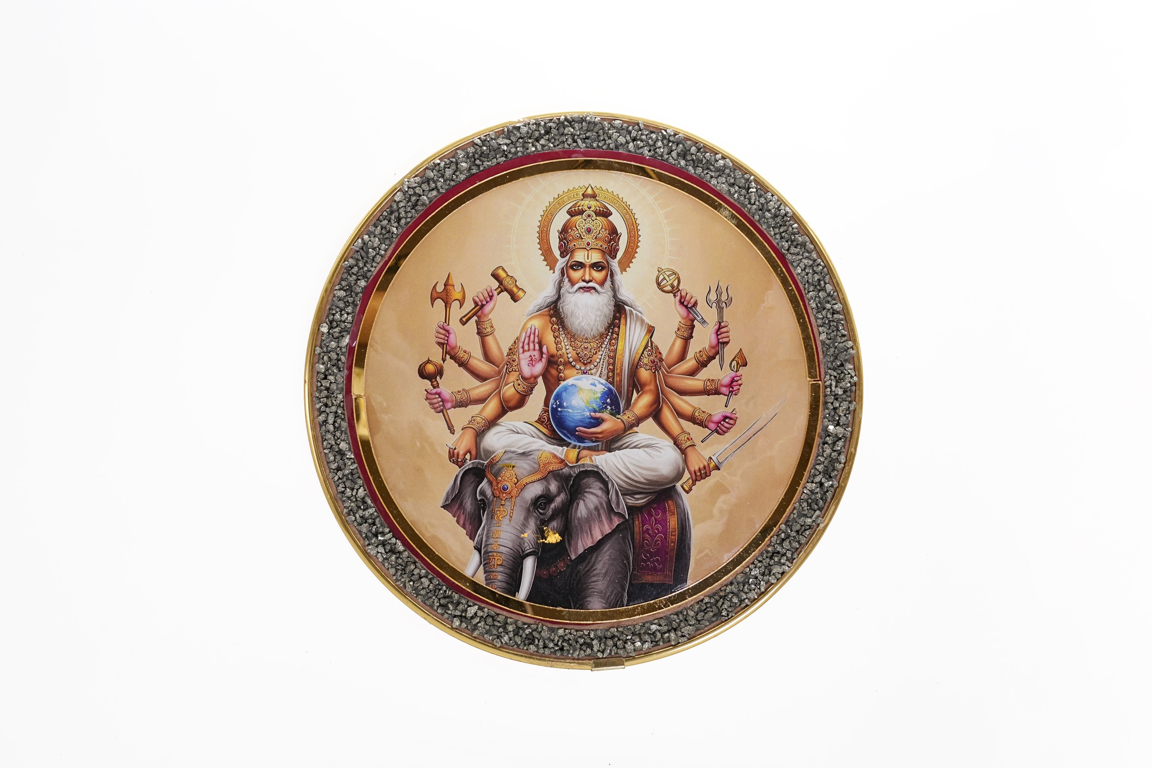 Vishwakarmaji Pyrite Wall Frame