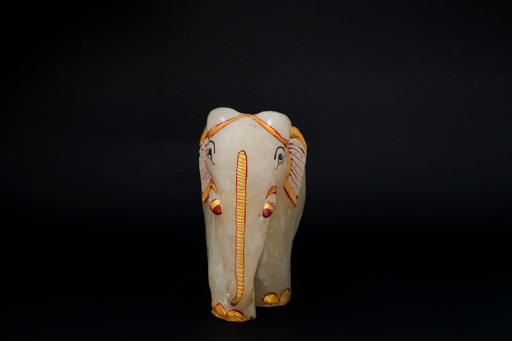 White Quartz Elephant Murti 1