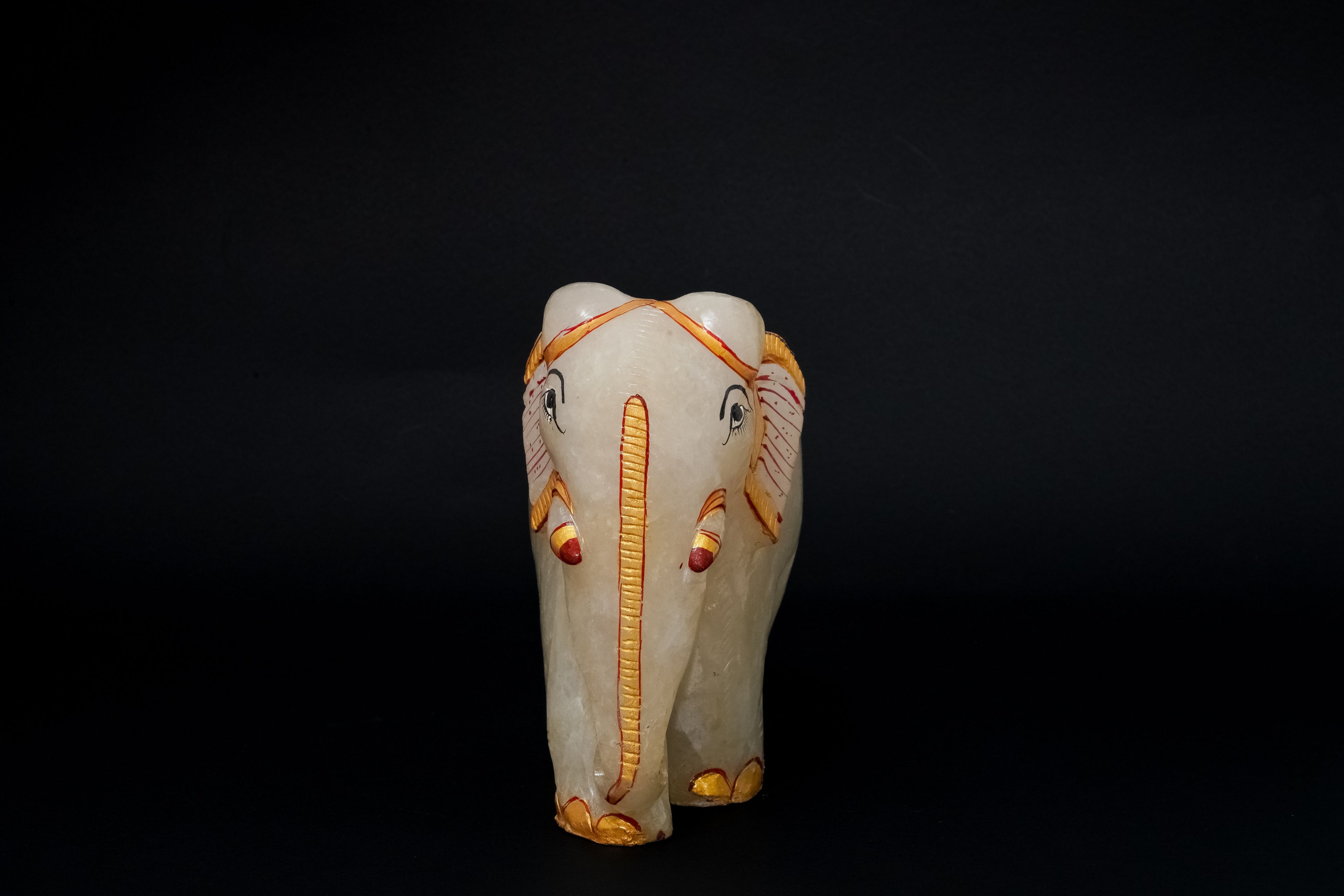 White Quartz Elephant Murti 1