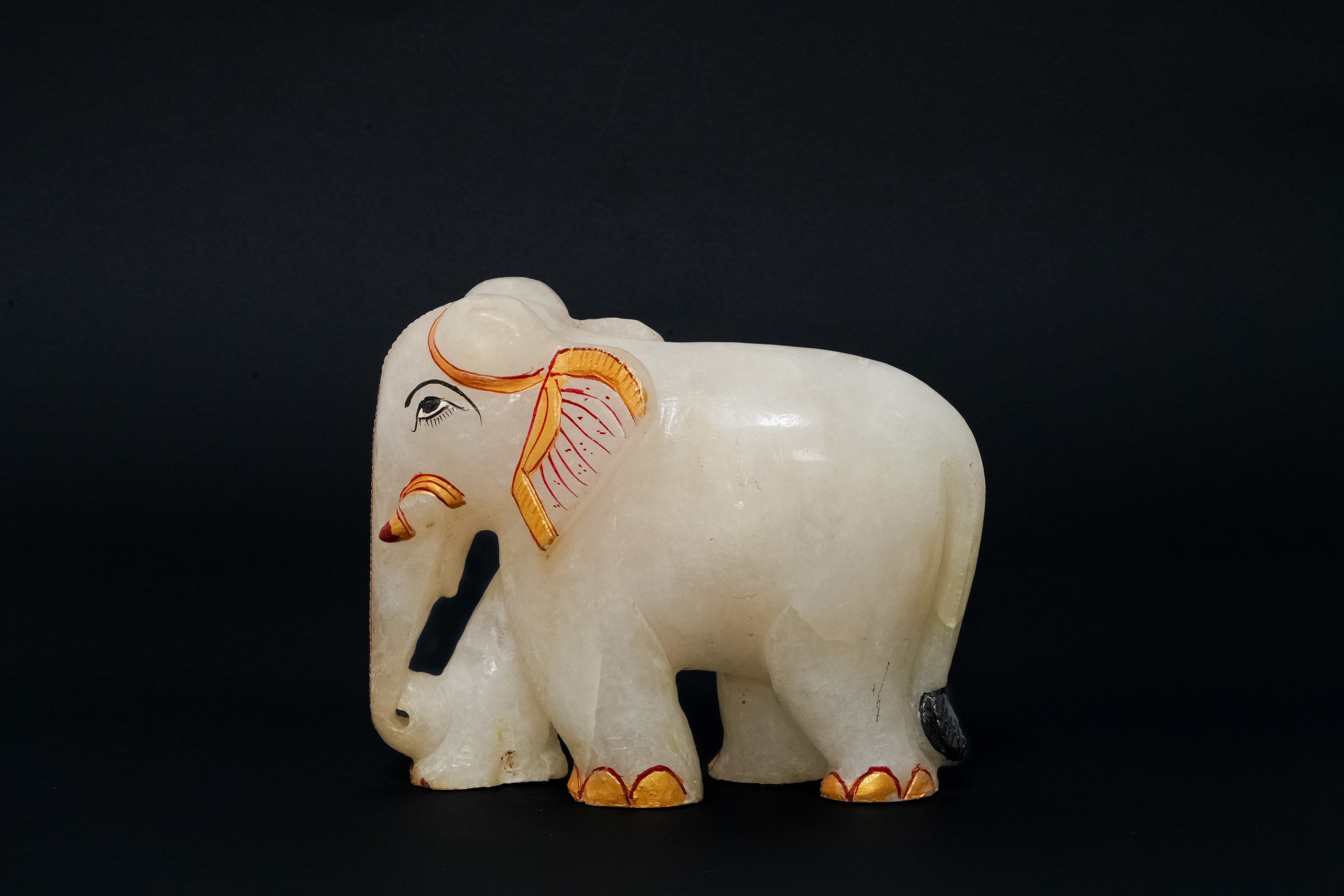 White Quartz Elephant Murti 1