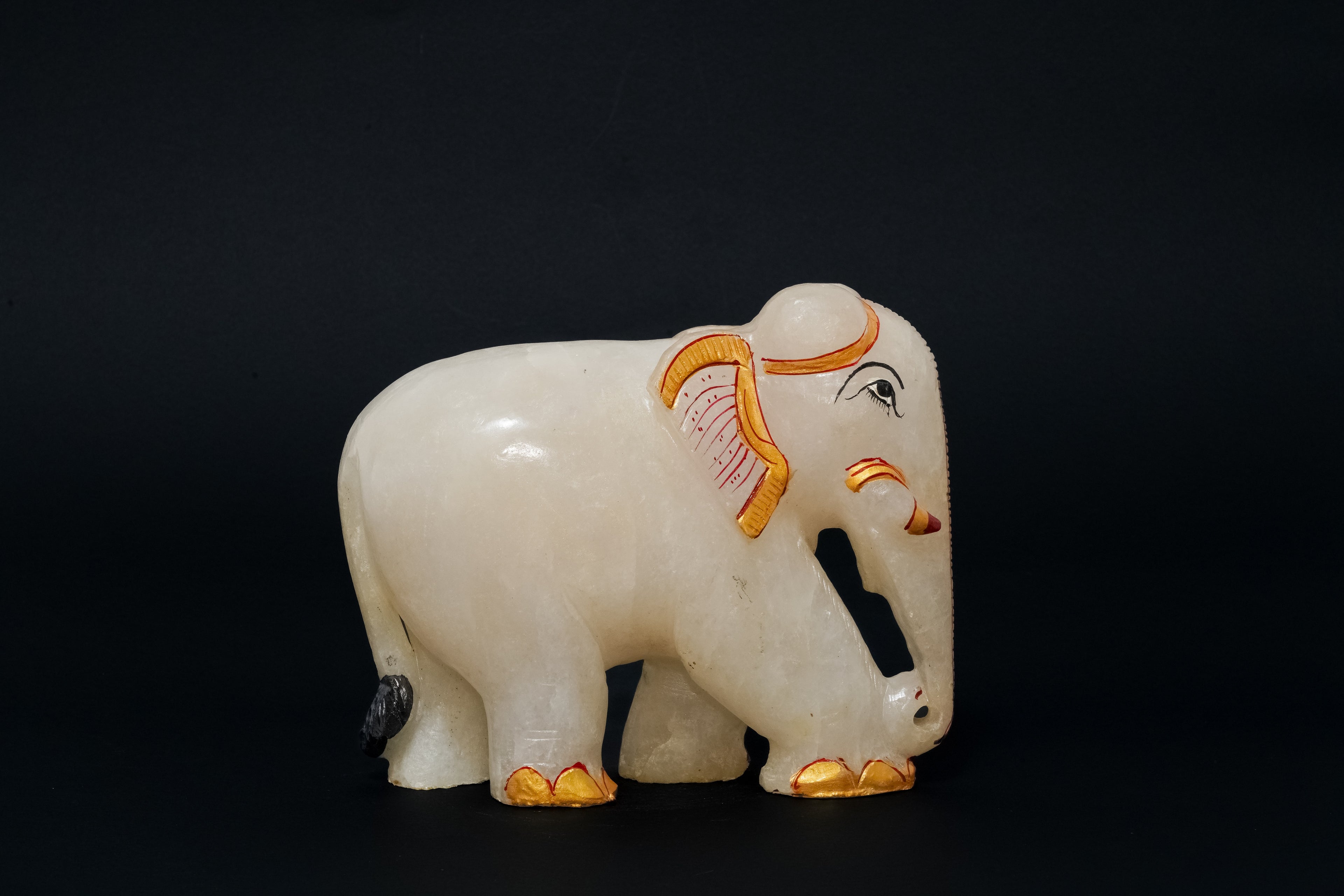 White Quartz Elephant Murti 1