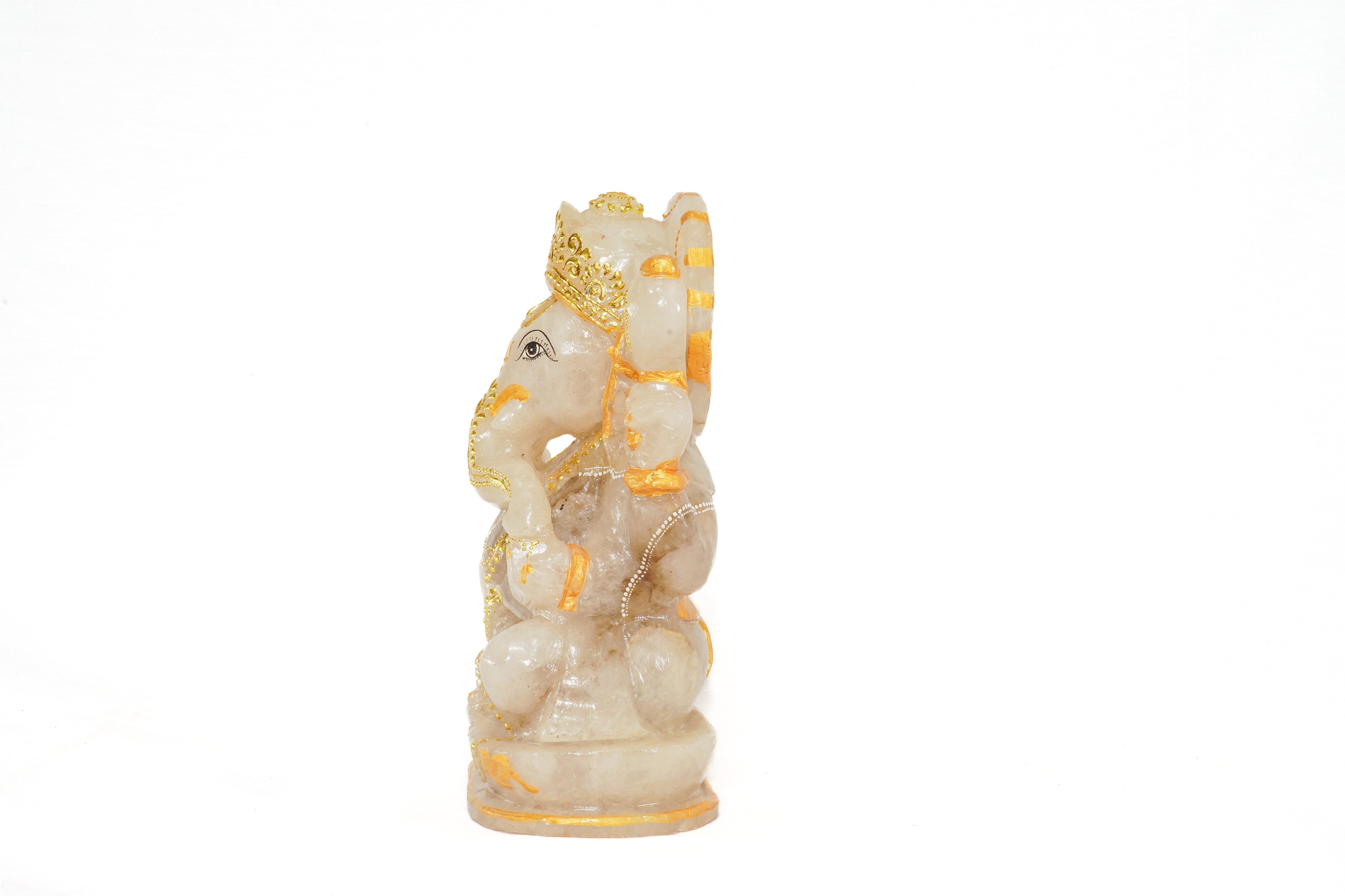 White Quartz Ganesh Murti 1