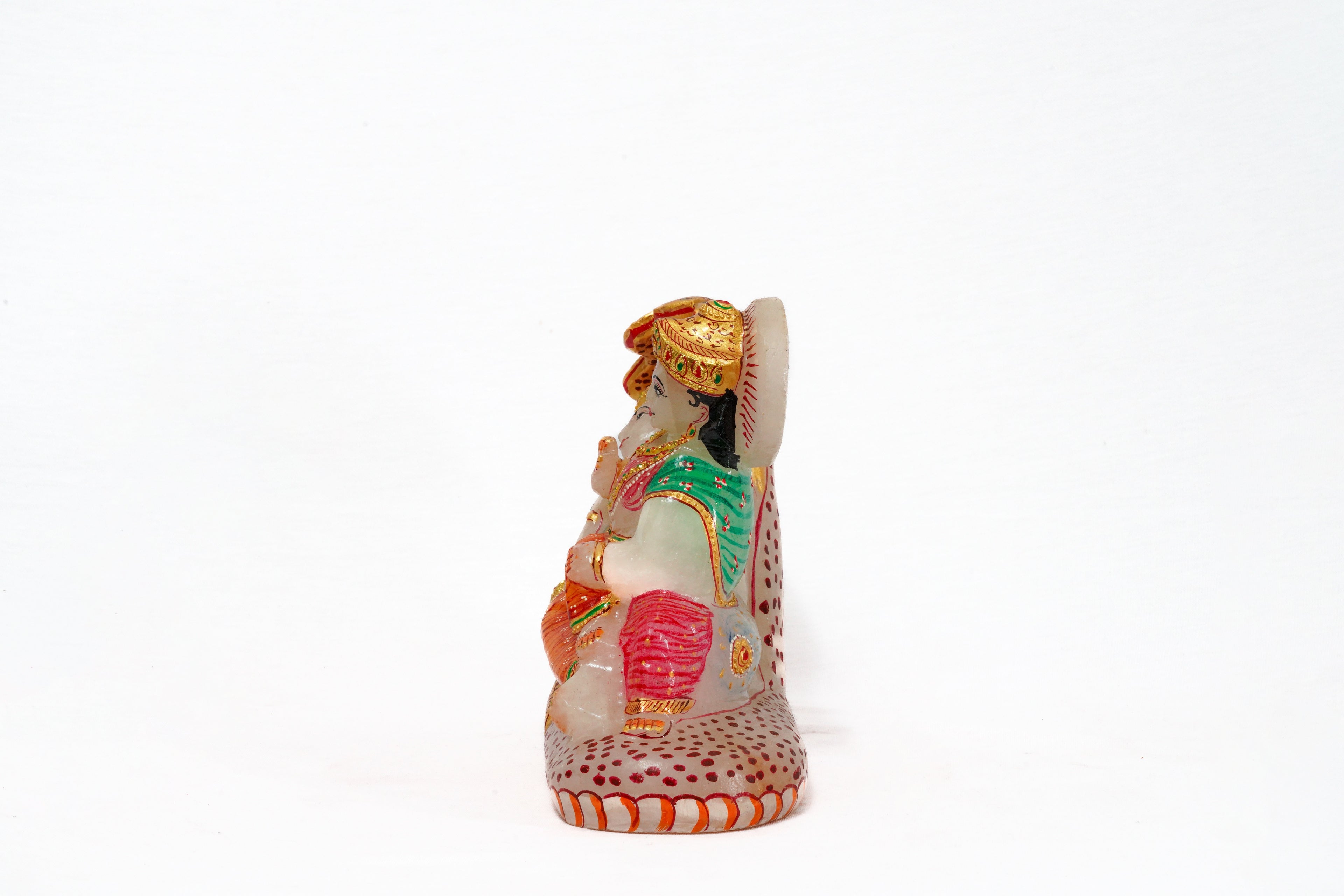 White Quartz Vishnuji And Laxmiji Murti 1