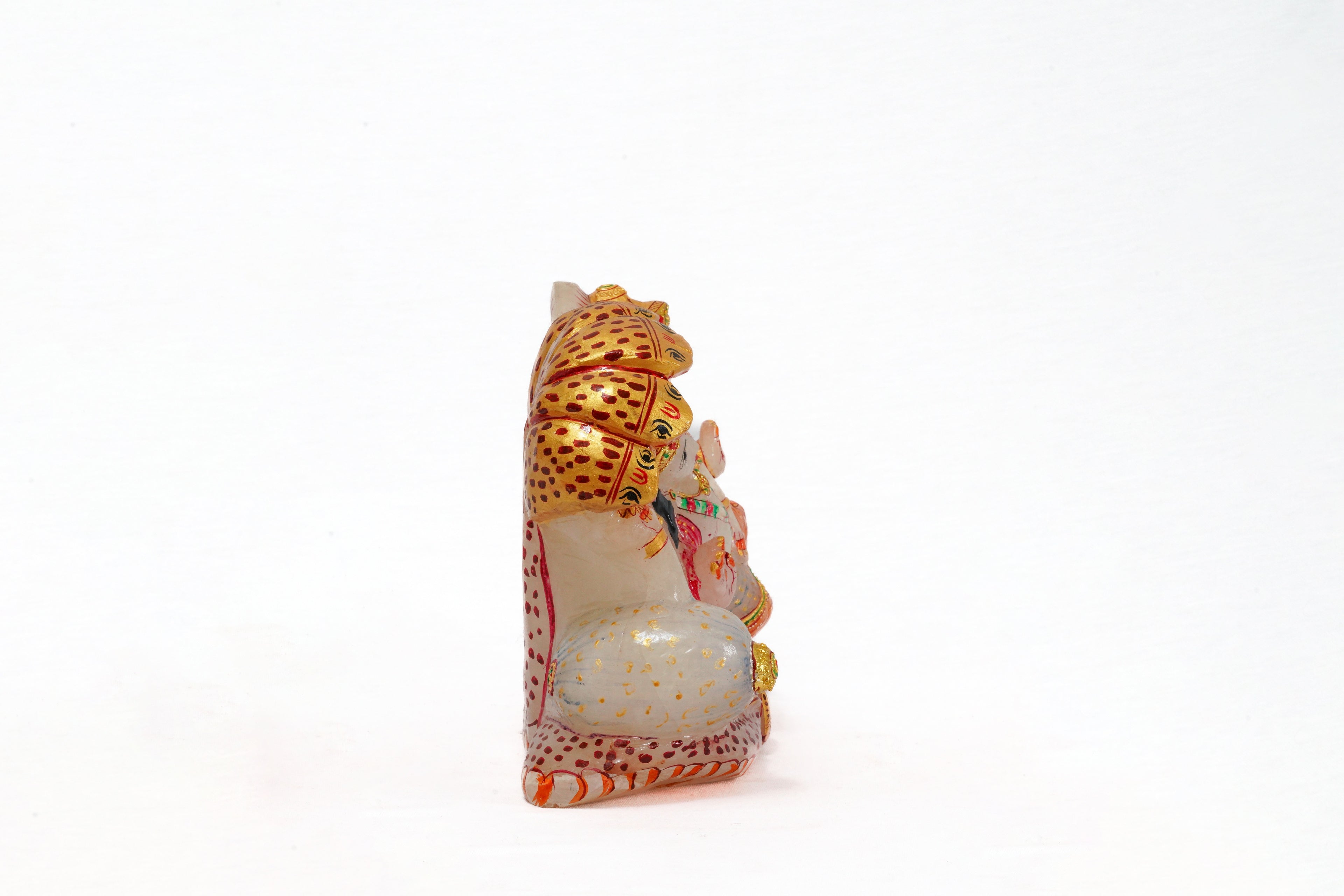 White Quartz Vishnuji And Laxmiji Murti 1